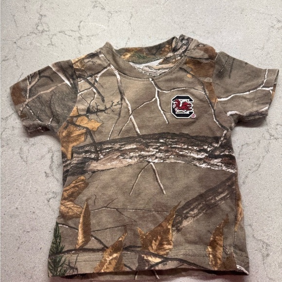 Other - Baby Camo Shirt with Carolina Gamecock Patch 3-6month